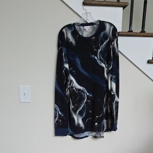 LuLaRoe Black and Blue Long Sleeve Top
